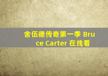 舍伍德传奇第一季 Bruce Carter 在线看